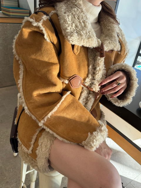 2way リバーシブルムートンコート(Brown)