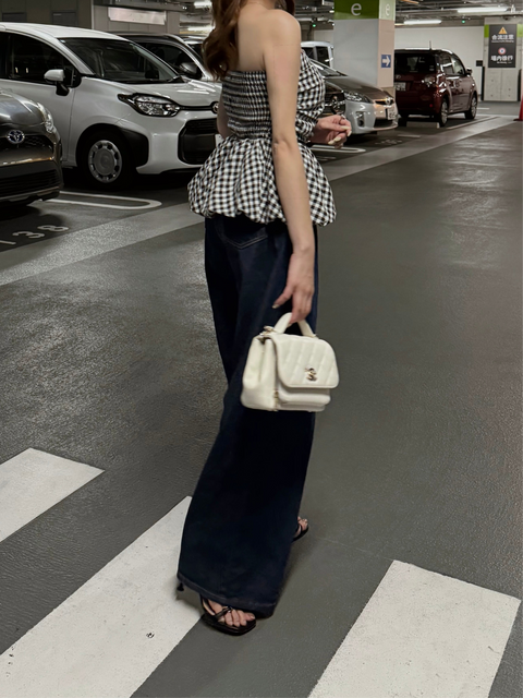 Pintuck wide pants