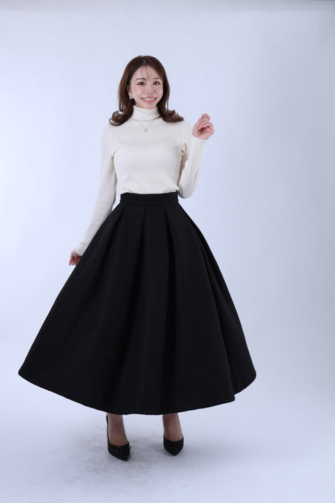 Longタックスカート(Black)