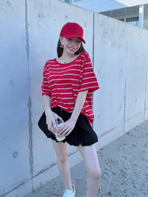 Airy Balloon Skort／white・black