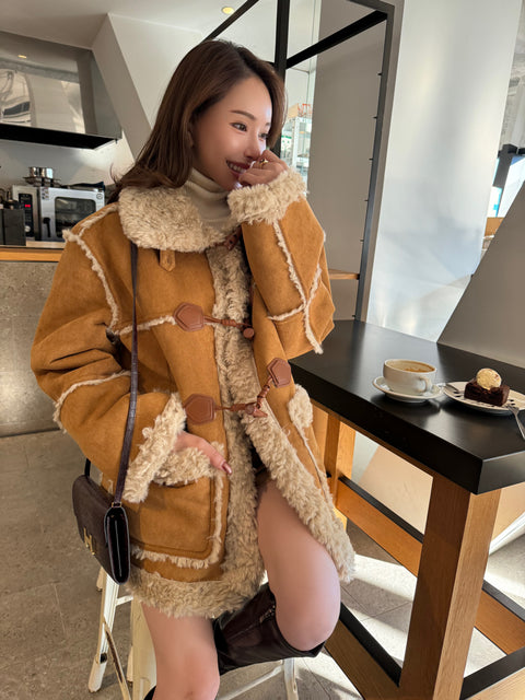 2way リバーシブルムートンコート(Brown)