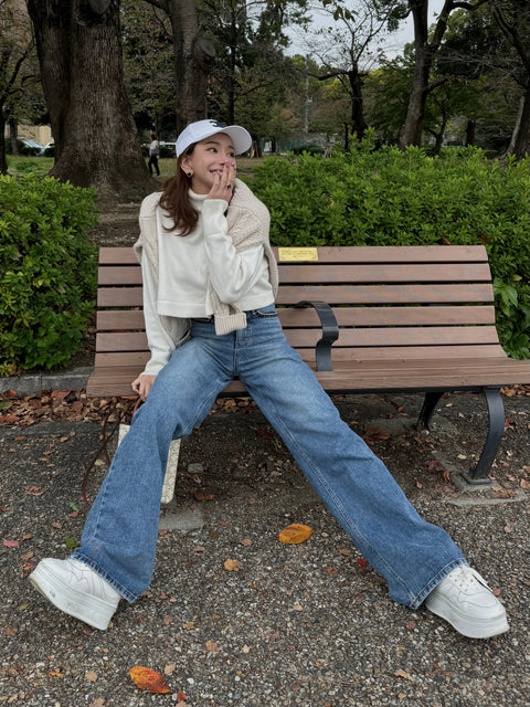 “美”シルエットDenim pants
