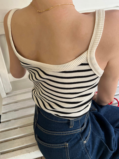 Waffle marin camisole