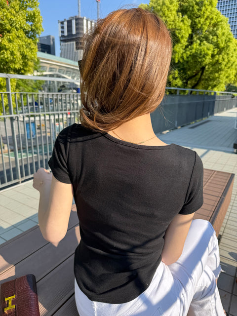 美シルエットTシャツ/Black