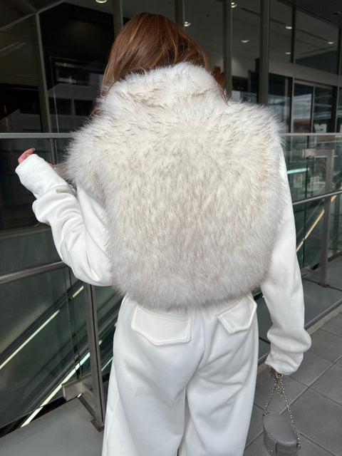 Fur Vest & Wide Pants Set-Up