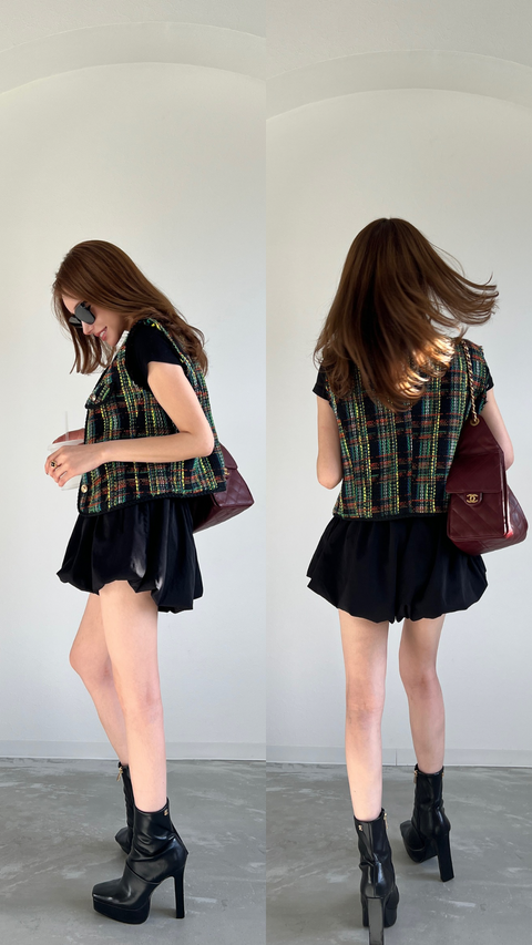 Autumn tweed vest