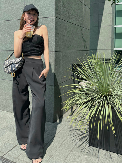 Black bustier&pants set／送料無料