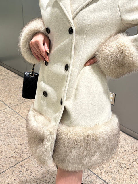 Bigfur Pコート(Ivory)