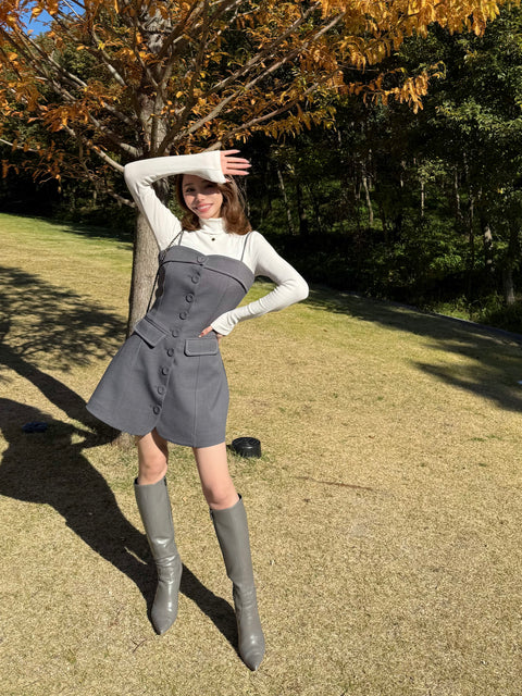 Shaped onepiece(Gray)