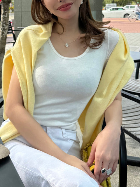 美シルエットTシャツ/White