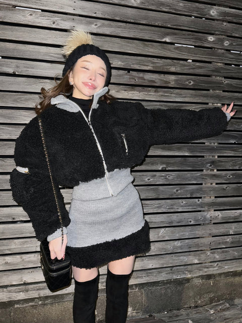 【Skirt Only】MOCOMOCOセットアップ(Black)
