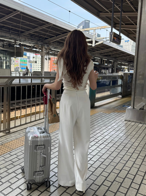 Oneshoulder ribbon／white(送料無料)