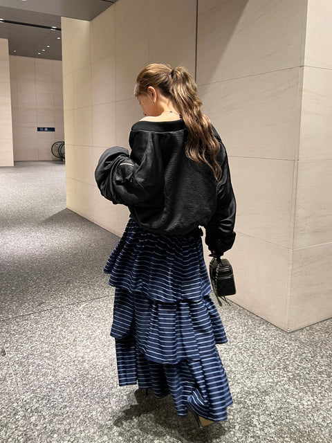 Gathered Sleeve Cropped MA-1 ／再販売ご注文受付中