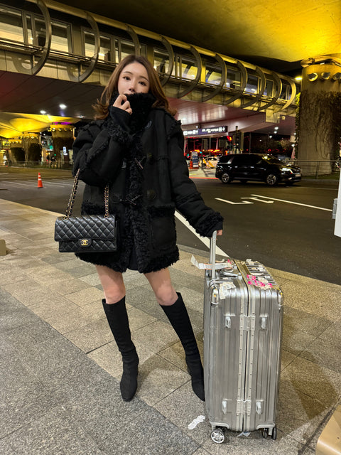 2way リバーシブルムートンコート(Black)
