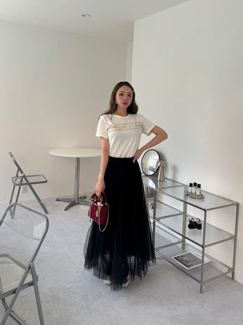 tulle skirt／Black