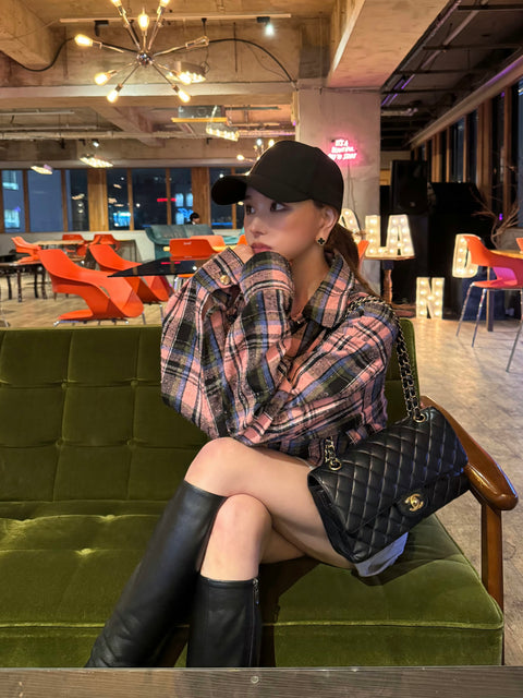 Oversized Check Shirt／送料無料