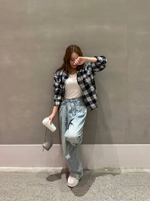 Oversized Check Shirt／送料無料