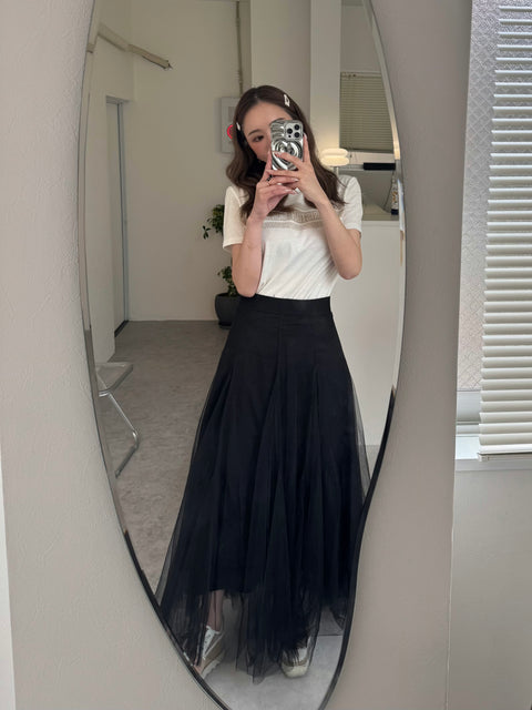 tulle skirt／Black