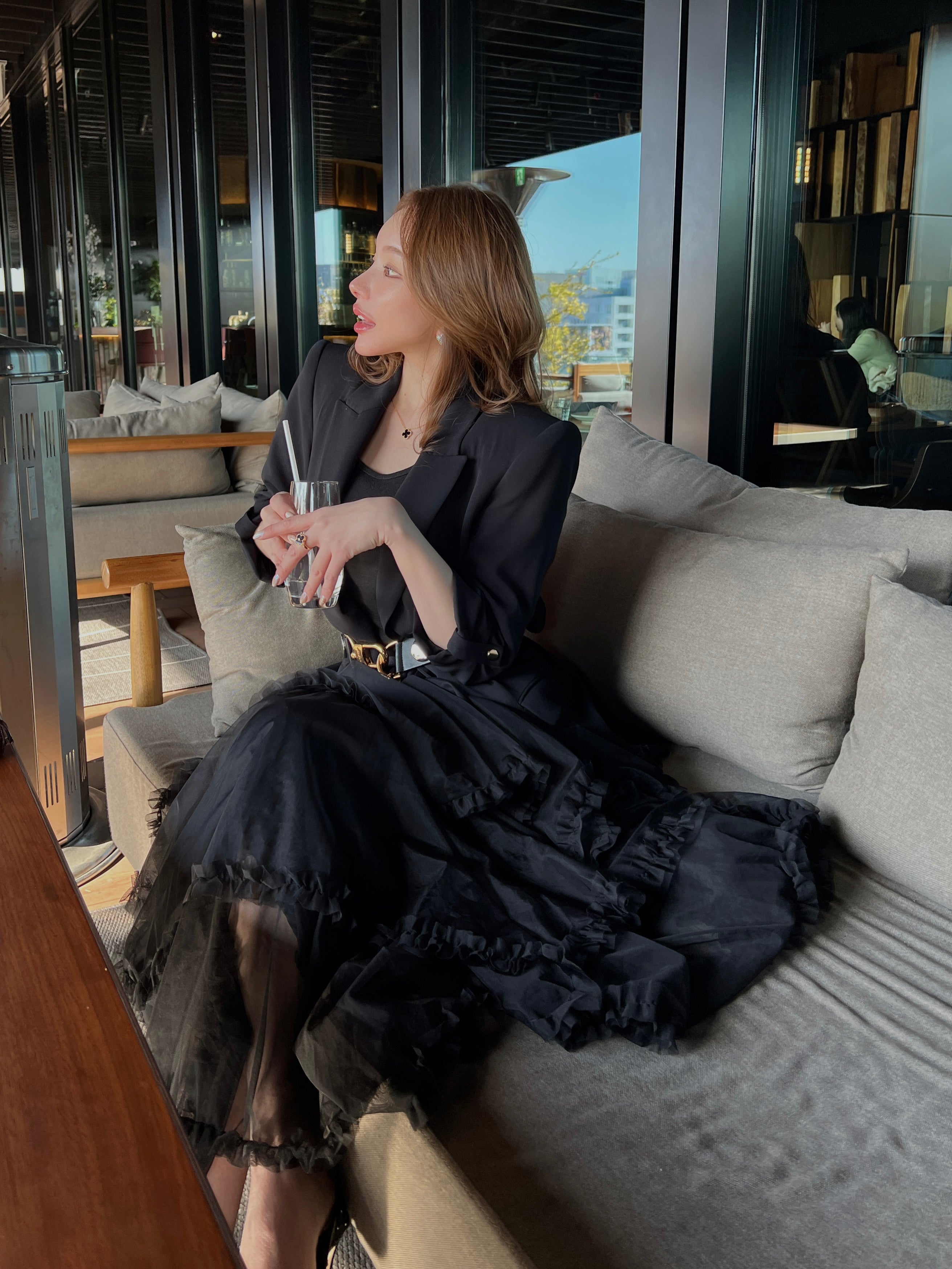 Airy Volume Tulle Skirt／Black – Bellfia f.c.d