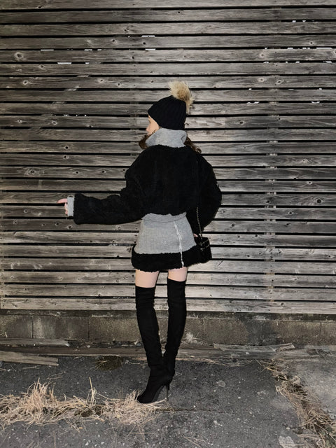 【Skirt Only】MOCOMOCOセットアップ(Black)