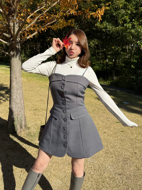 Shaped onepiece(Gray)