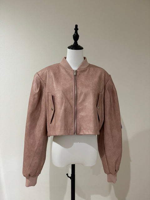ライダースジャケット Pinkbeige