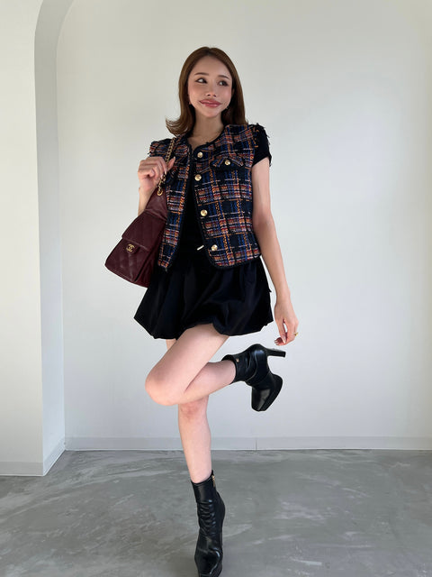 Autumn tweed vest