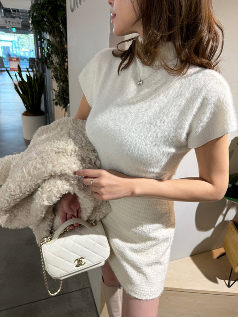 ふんわりニットシャーリングTシャツ(White)