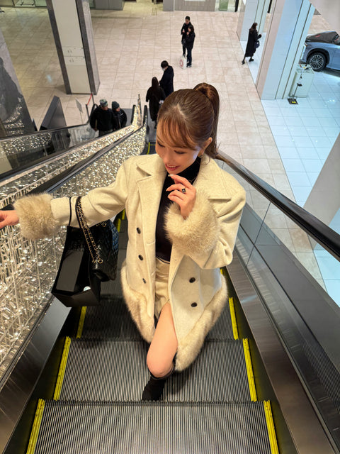 Bigfur Pコート(Ivory)