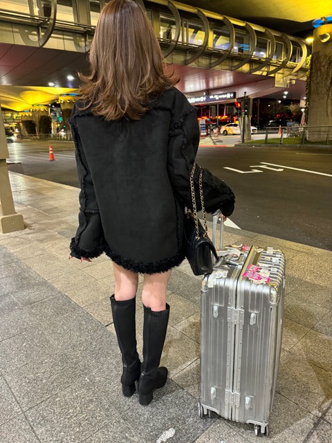 2way リバーシブルムートンコート(Black)