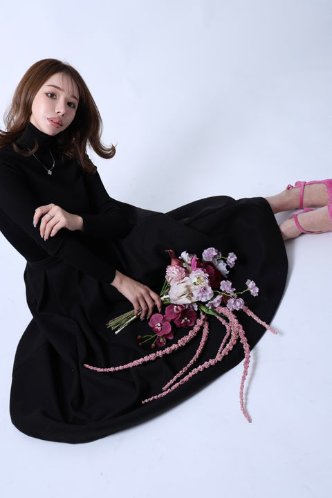 Longタックスカート(Black)