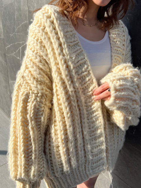 Low-gauge long knit