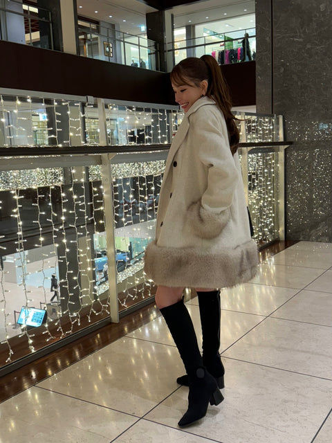 Bigfur Pコート(Ivory)