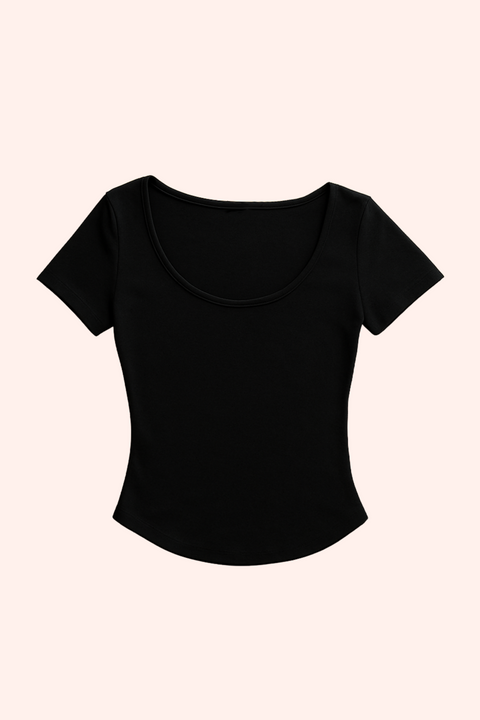 美シルエットTシャツ/Black