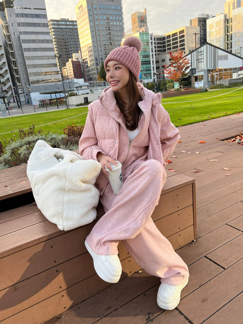A/W 3SETUP／pink(送料無料) 再販売ご予約受付け中