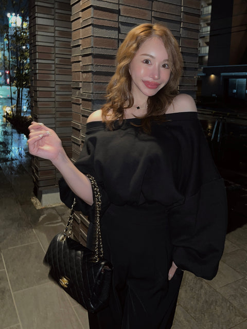 Balloon Sleeve Sweat Top