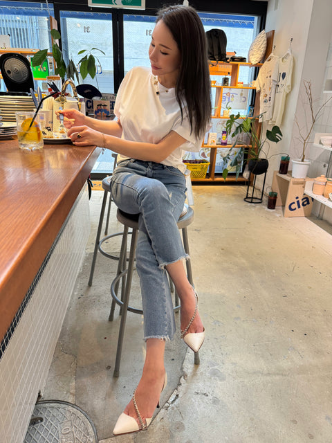 Flare denimpants／Blue(送料無料)