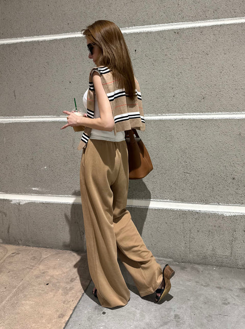 Border shawl Polo 3Set／brown (送料無料)