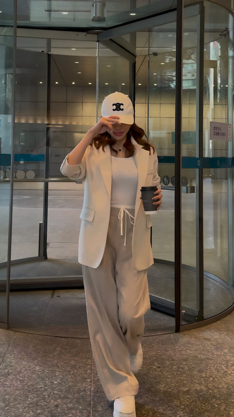 ダブルウエストパンツ/beige(再販売・ご予約)