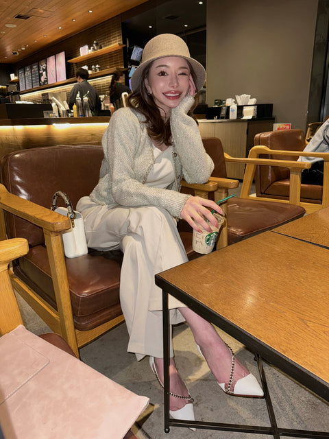 ダブルウエストパンツ/beige(再販売・ご予約)