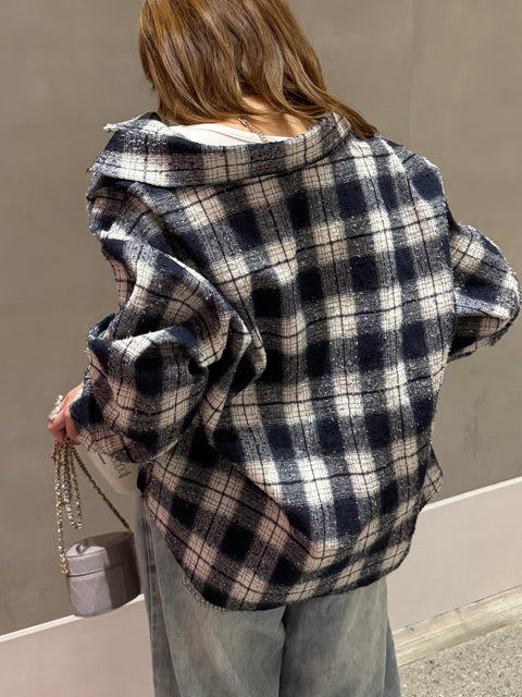 Oversized Check Shirt／送料無料