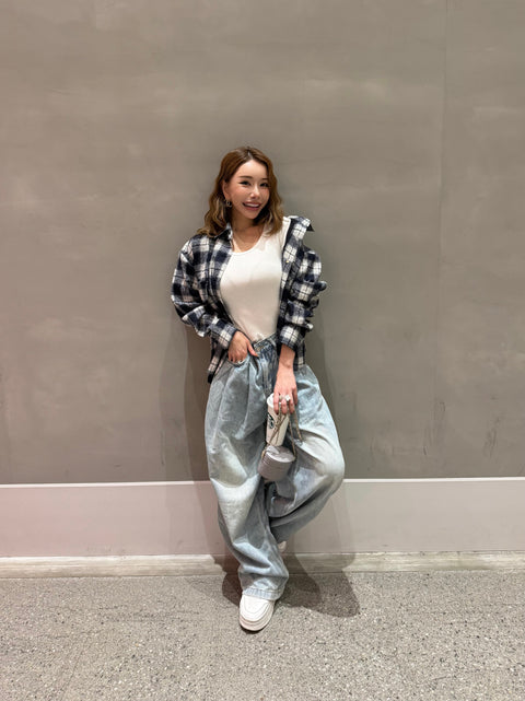 Oversized Check Shirt／送料無料