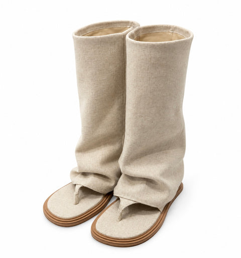 Drape Sandal Boots／ivory(只今ご予約受付中)