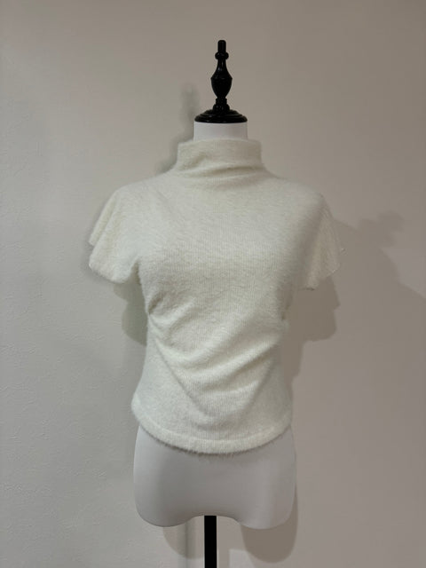ふんわりニットシャーリングTシャツ(White)
