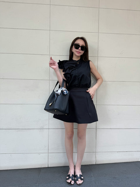 balloon skirt／black