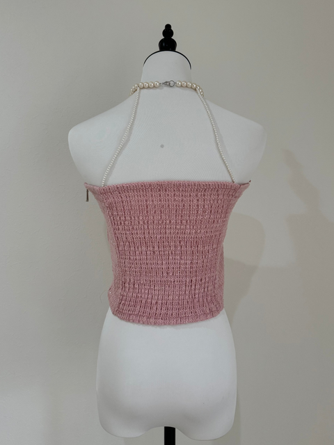 ２Wayツイードパールトップス　Pink