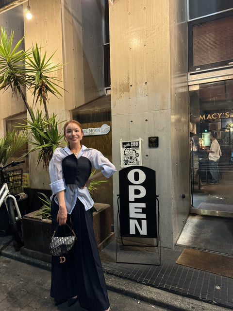 プリーツセットアップ　Navy