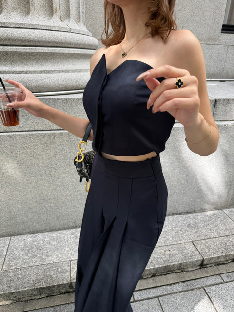 プリーツセットアップ　Navy