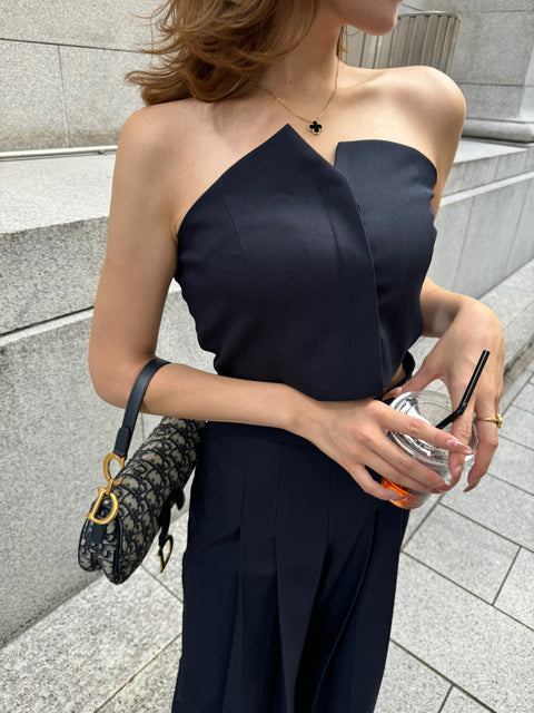 プリーツセットアップ　Navy