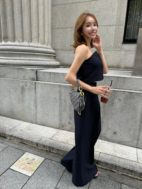 プリーツセットアップ　Navy